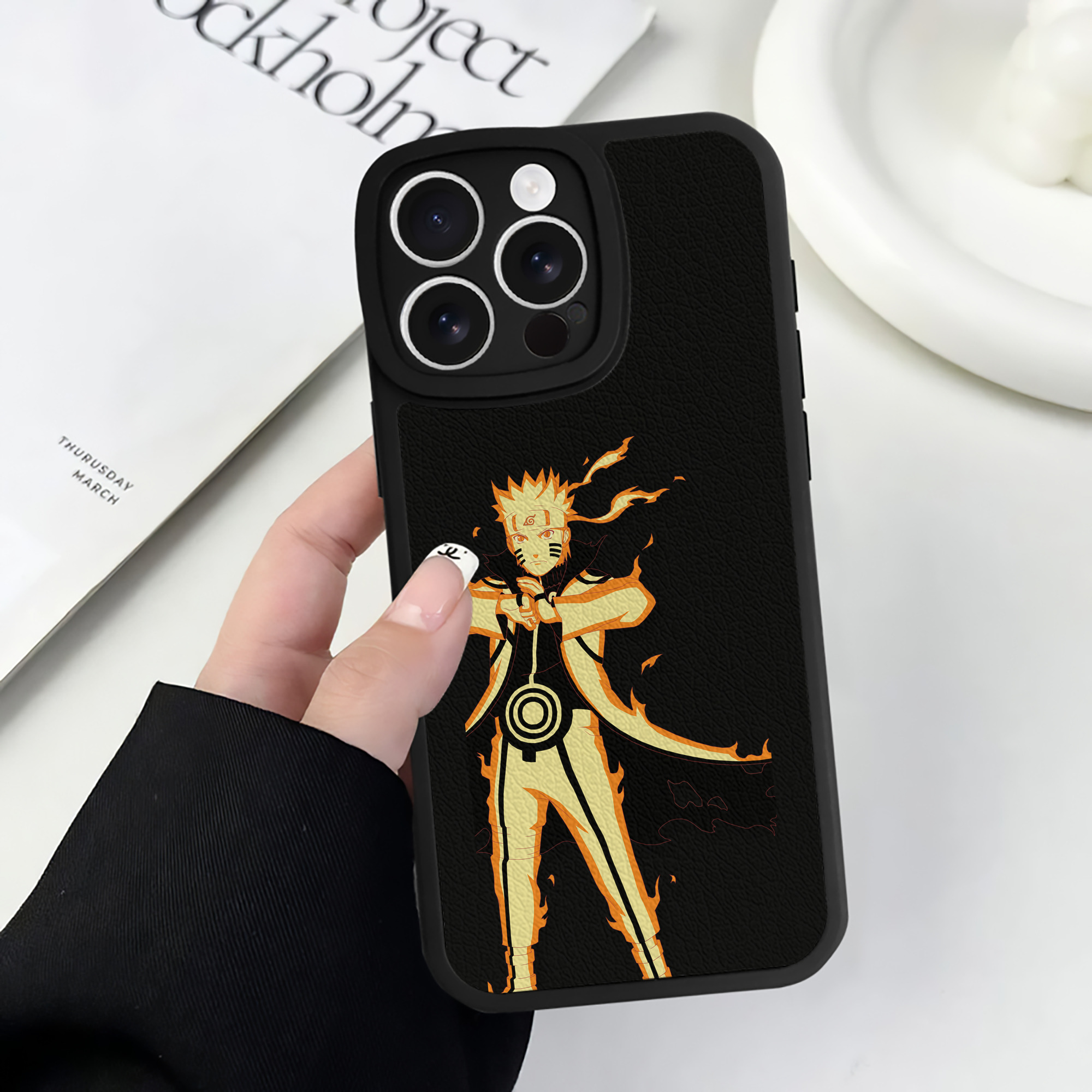（画像用） NARUTO -ナルト- うずまき ナルト Uzumaki Naruto 【iPhone 16シリーズ対応】シリコンスマホケース（レザー調） 材質：シリコン